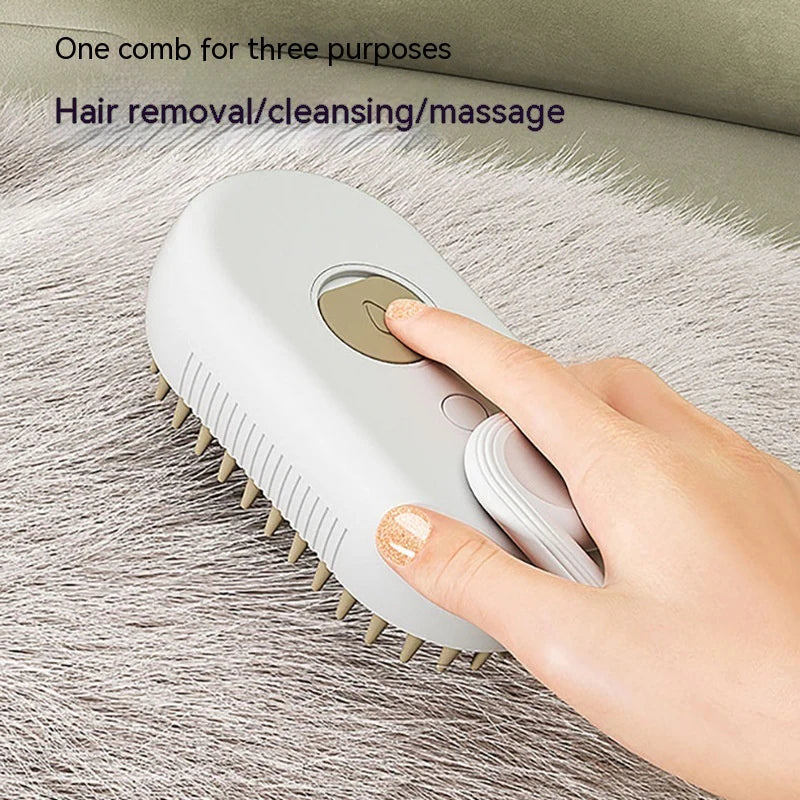 3 in 1 Electric Steam Spray Cat Hair Brushes for Massage Grooming