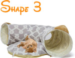 Large Cat Tunnel Bed with Plush Cover, 10 Inch Diameter, 3 Ft Length - Great for Cats, and Small Dogs, Gray