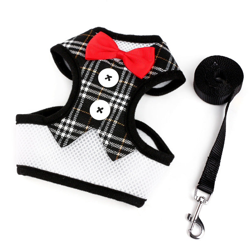 Teddy Vest-style Bow Tie Pet Leash