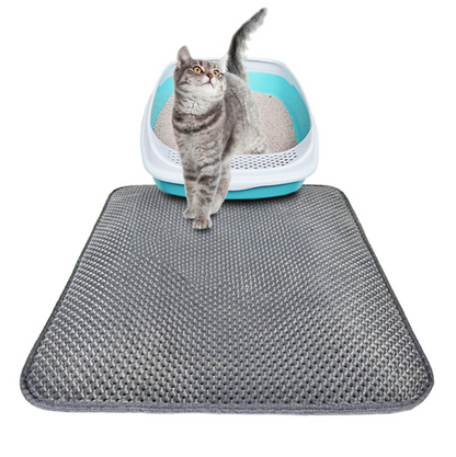 Double Layer Litter Cat Bed Pads Pet Cat Litter Mat Trapping Pets Litter Box Mat Pet Product Bed For Cats House Clean Mat