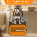 Elevated Dog Booster Car Seat Pet Travel Carrier With Adjustable Straps