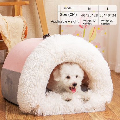 Splicing Portable Pet Bed Portable Warm