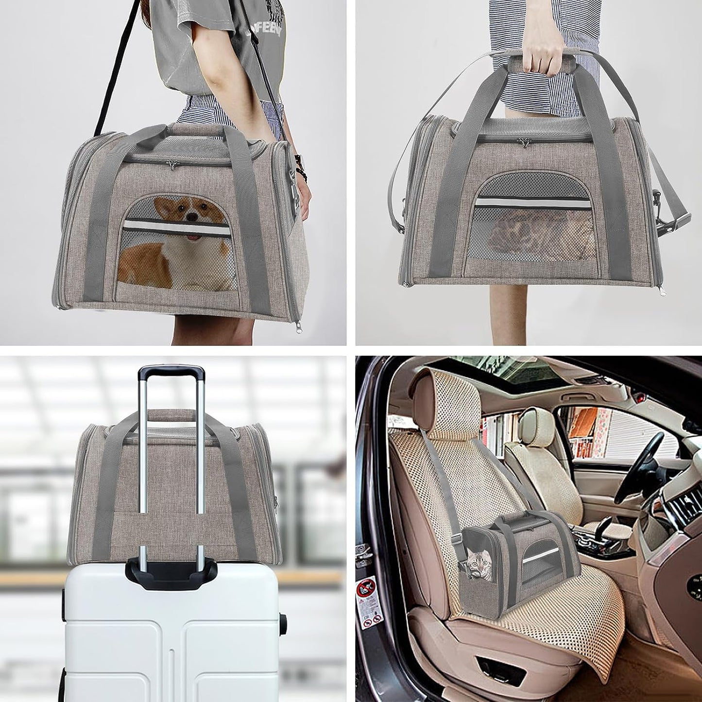 Airline Approved Pet Carrier for Small Dogs and Cats - Travel Carrier for Pets