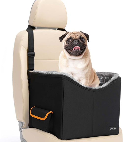 Elevated Dog Booster Car Seat Pet Travel Carrier With Adjustable Straps