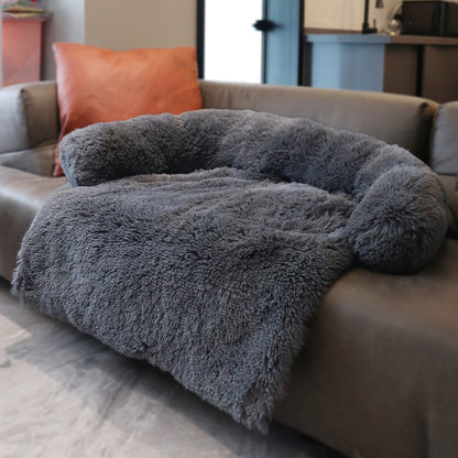 Plush Calming Sofa Pet Bed