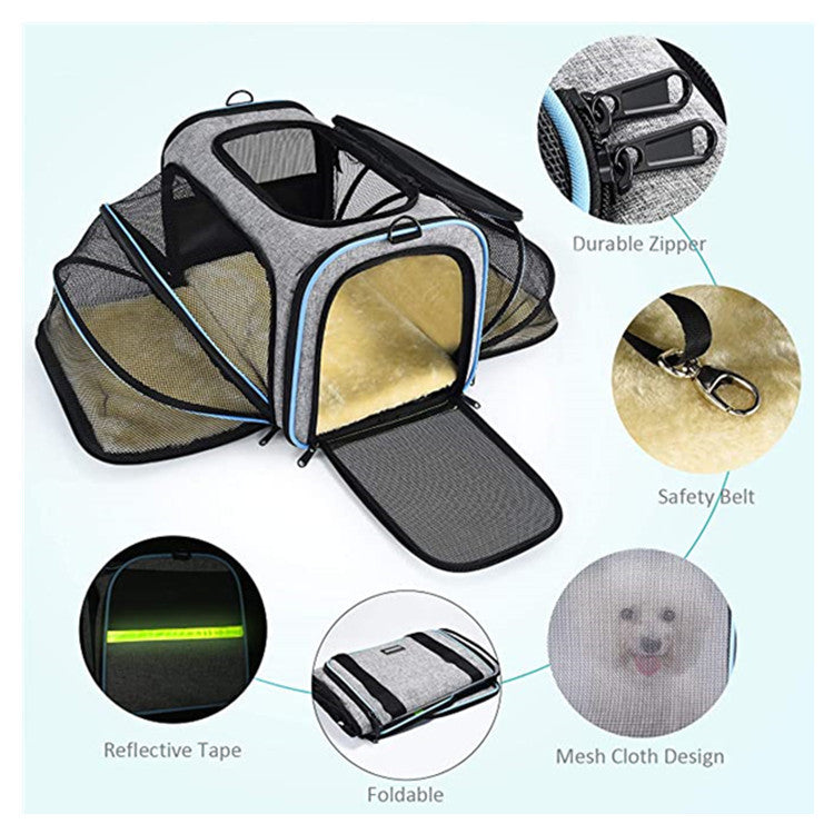 Airline Approved Expandable Foldable Soft Dog/Cat Carrier