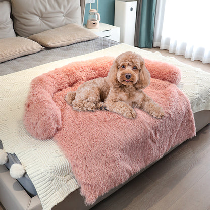 Plush Calming Sofa Pet Bed