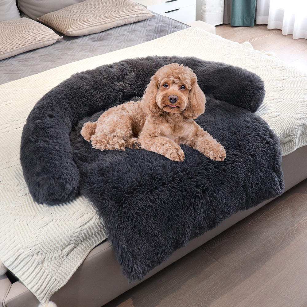 Plush Calming Sofa Pet Bed