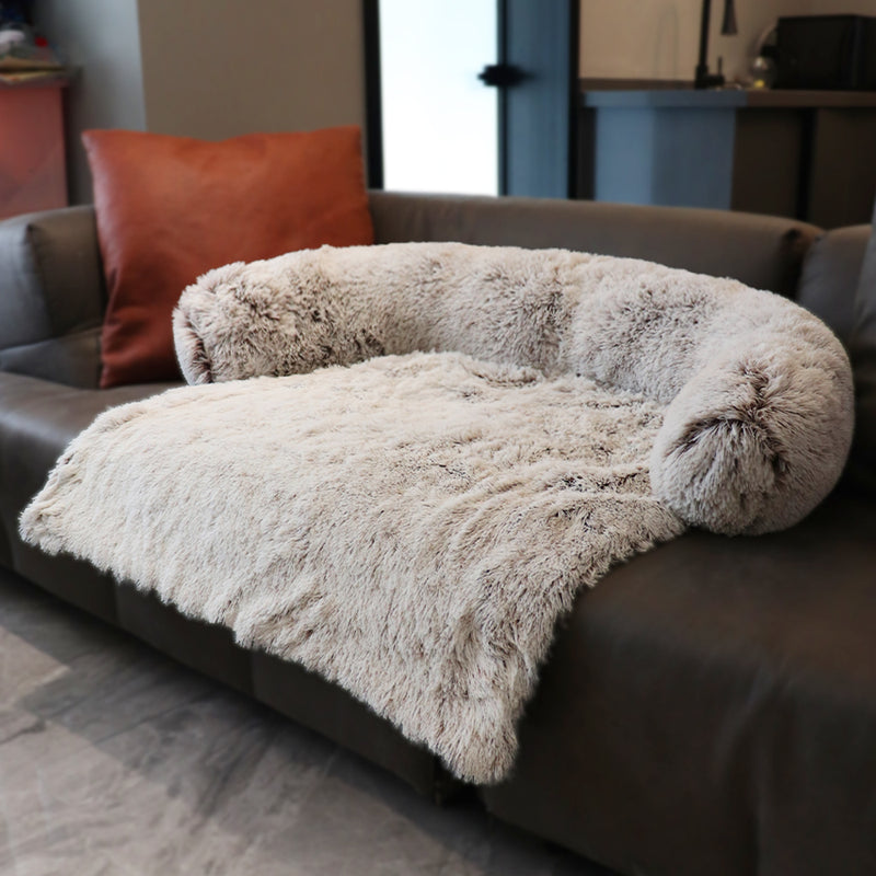 Plush Calming Sofa Pet Bed