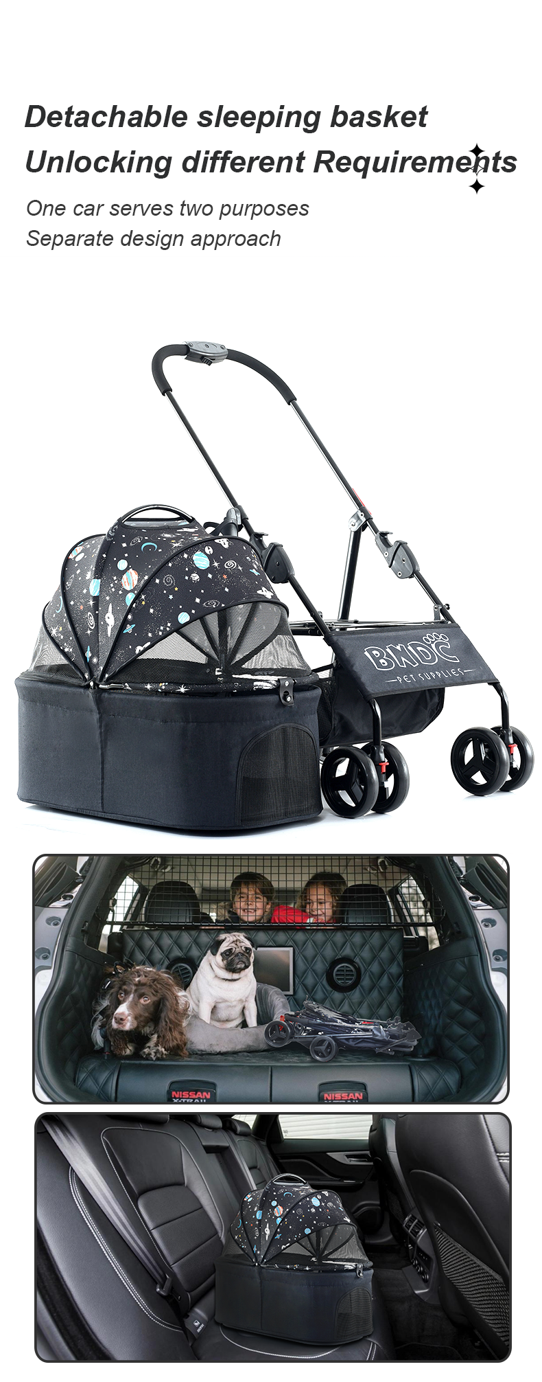 Cat And Dog Pet Stroller