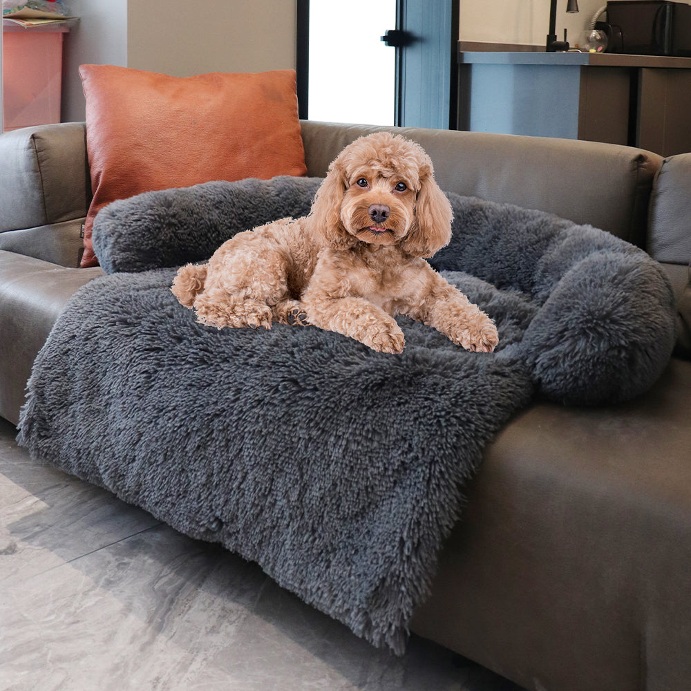 Plush Calming Sofa Pet Bed