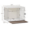 Elegant Wooden White Dog Cage