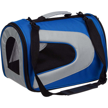 Zippered Sporty Mesh Pet Carrier - Blue