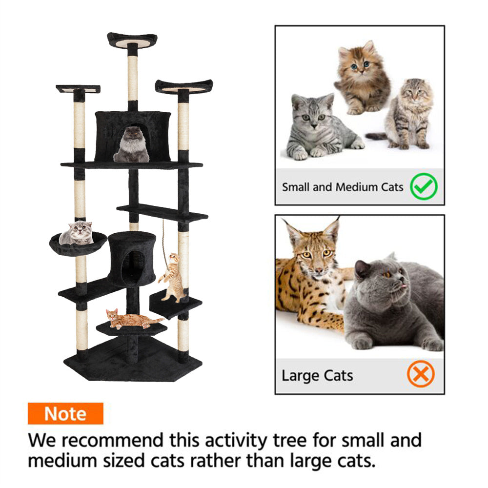 80" Solid Cute Sisal Rope Plush Cat Climb Tree Cat Tower