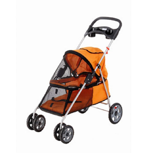 Pet Dog Buggy Stroller Trolley, Double Cap Holder & Food Tray