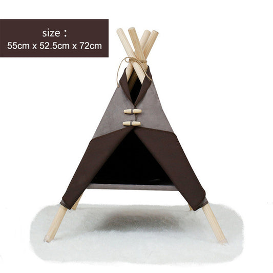 Pet Teepee Portable Folding Tent with Thick Cushion