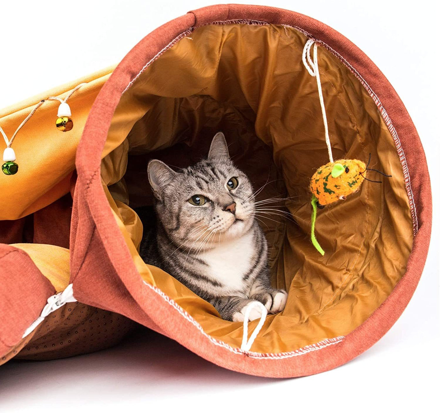 Cat Tunnel Toy Bed with Cushion