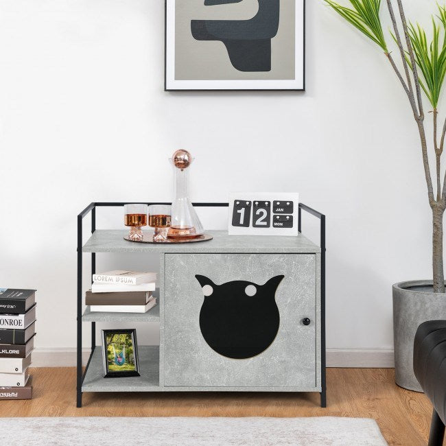 The 2-in-1 Hidden Cat Washroom And Side Table Furniture Cabinet