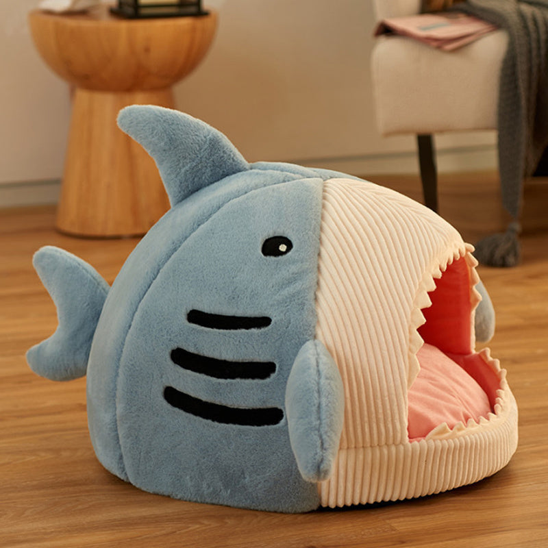 Shark Cat House Cute Pet Sleeping Bed