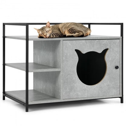 The 2-in-1 Hidden Cat Washroom And Side Table Furniture Cabinet