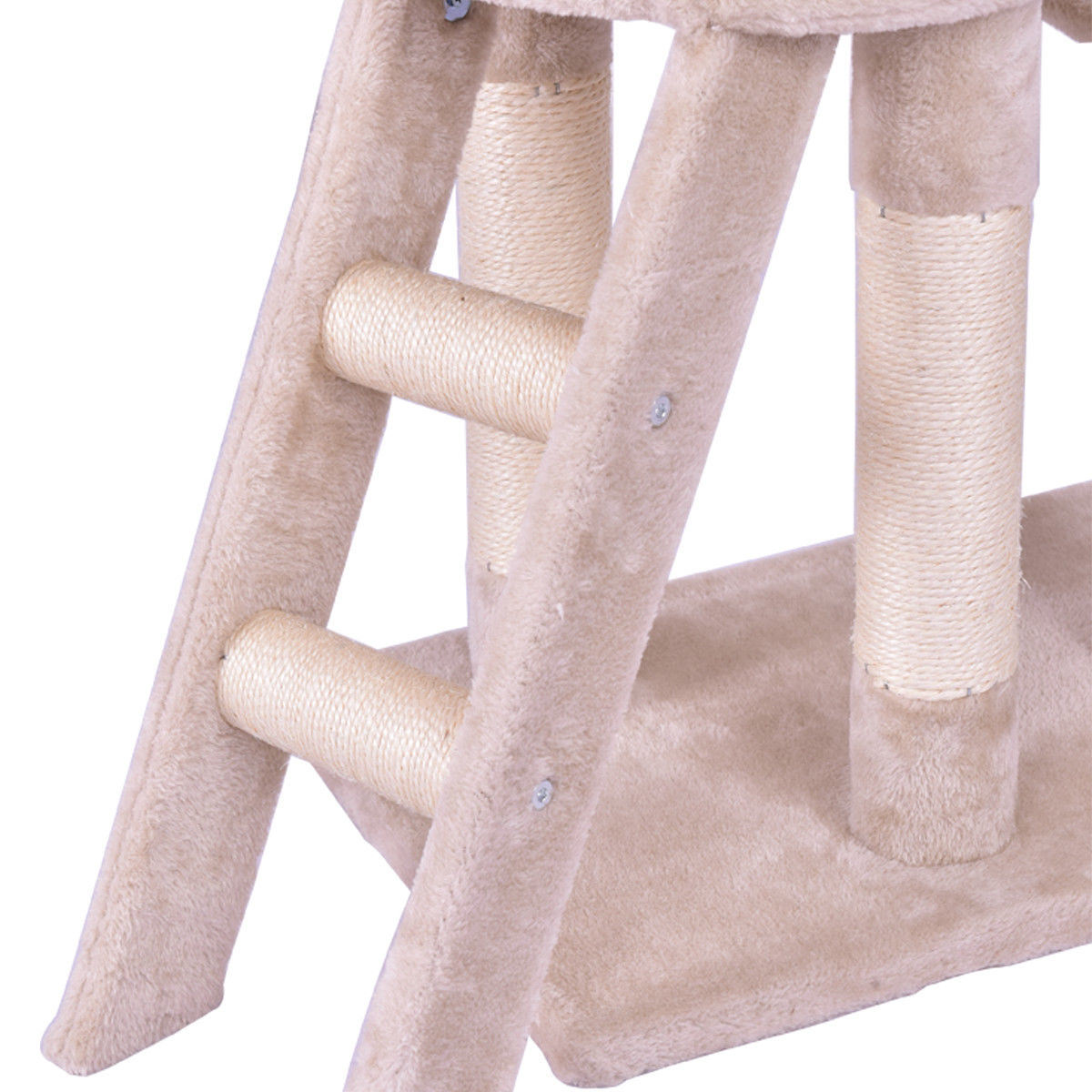 Pet Play Condo Scratching Posts Ladder For Cat Play Tree 56"