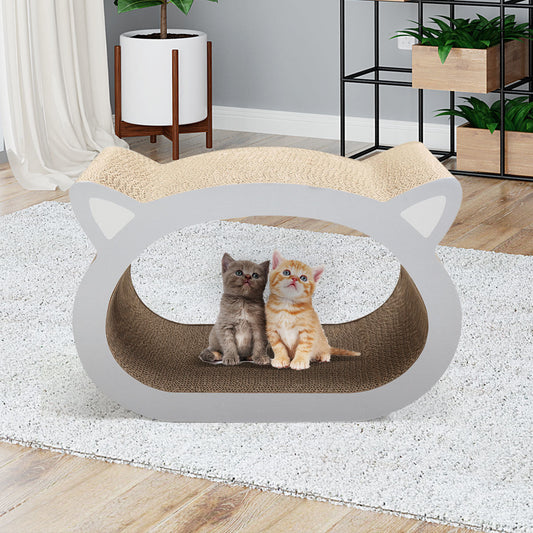 Cat Scratcher Cat Toy Corrugated Cardboard Cute Cat Head XH