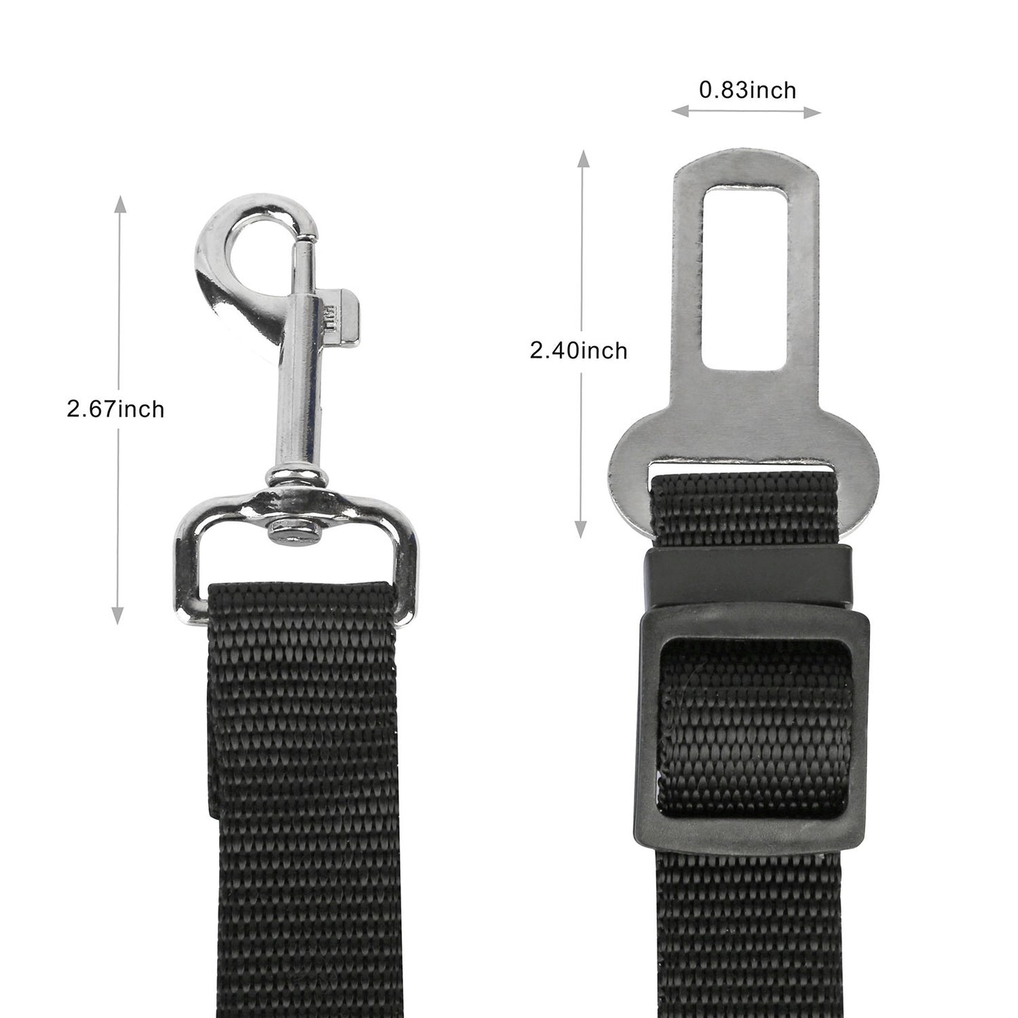 Pet Dog Car Seat Belt Leash Adjustable 2pc