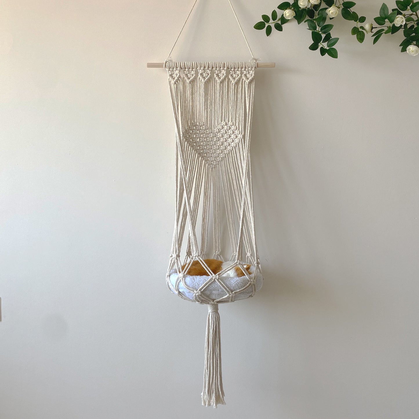 Vintage Cat Hammock With Tassels