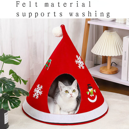 Christmas Tree Shape Pet Bed