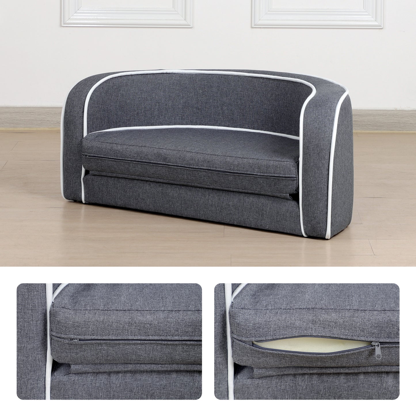 Round Pet Sofa with Cushion