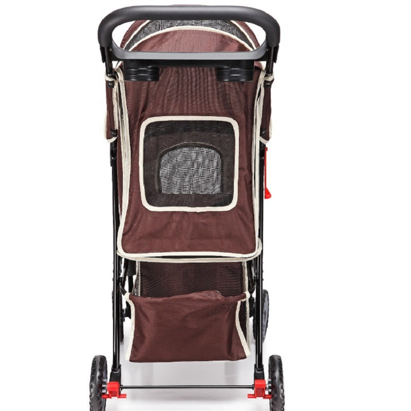 Pet Dog Stroller Foldable Travel Carriage with Wheels