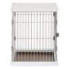 Elegant Wooden White Dog Cage