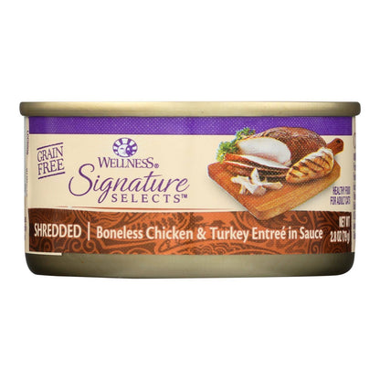 Wellness Pet Products Cat - Can - Turkey - Chicken - Signature Selects - Case of 12 - 2.8 oz