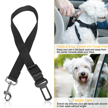 Pet Dog Car Seat Belt Leash Adjustable 2pc