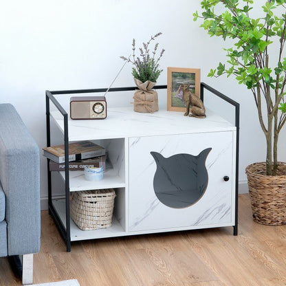 The 2-in-1 Hidden Cat Washroom And Side Table Furniture Cabinet