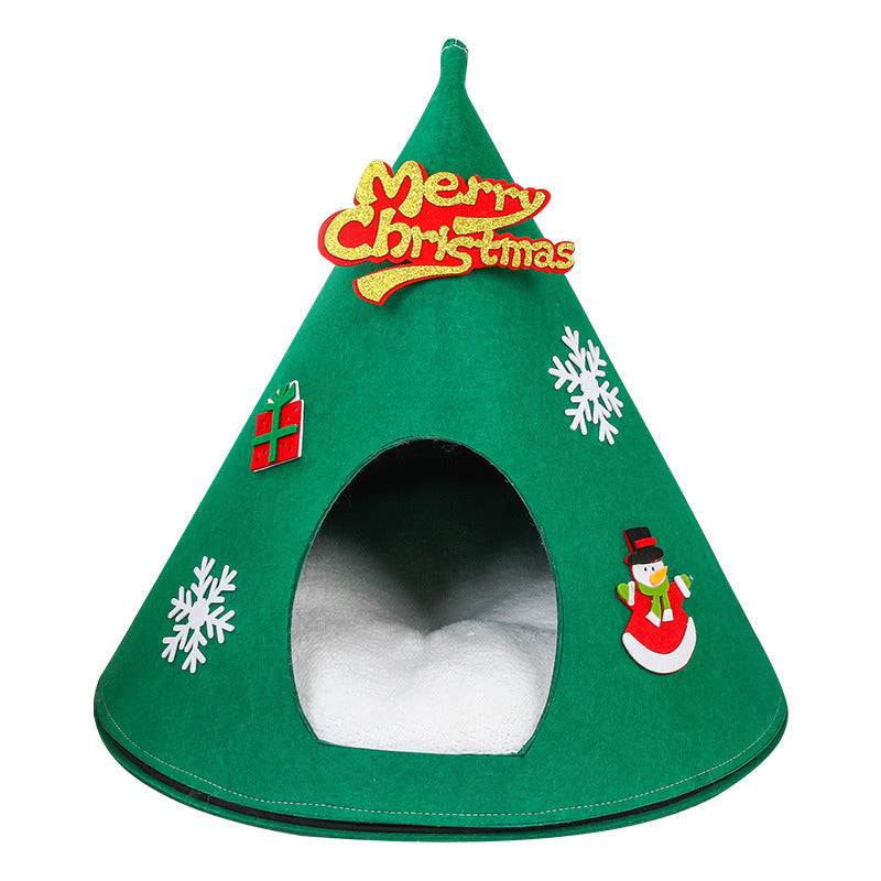 Christmas Tree Shape Pet Bed