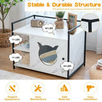 The 2-in-1 Hidden Cat Washroom And Side Table Furniture Cabinet