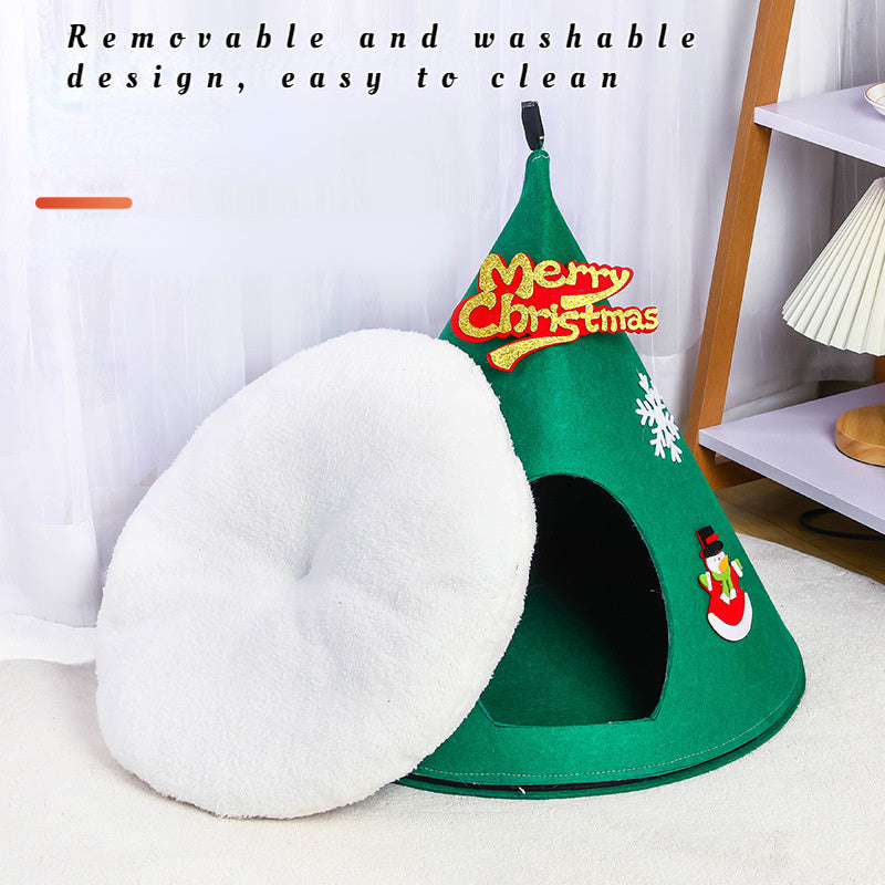 Christmas Tree Shape Pet Bed