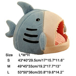 Shark Cat House Cute Pet Sleeping Bed