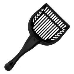 Black Cat Litter Scoop with Reinforced Comfort Handle