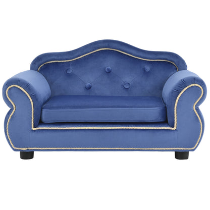 Pet Velvet Sofa With Wooden Frame