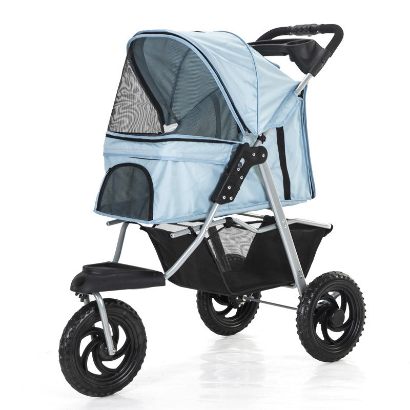 Three Wheel Folding Pet Stroller Dog Jogger