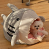 Shark Cat House Cute Pet Sleeping Bed