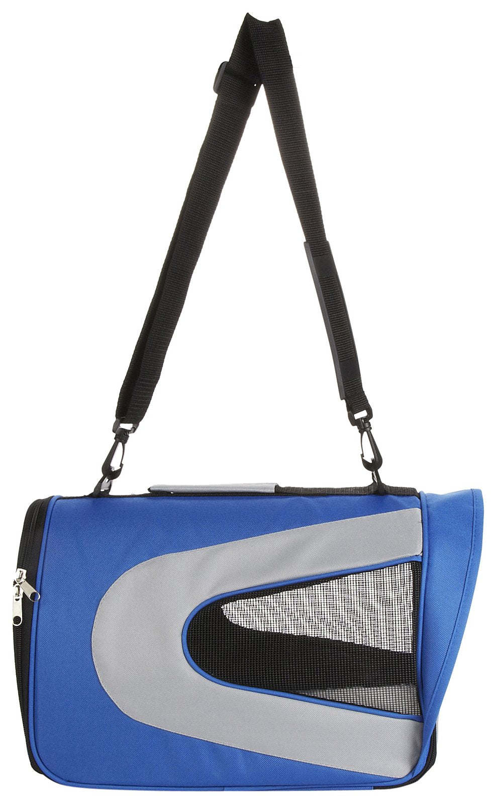 Zippered Sporty Mesh Pet Carrier - Blue