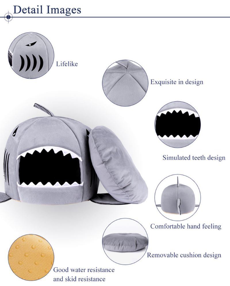 Shark Shape House Pet Beds