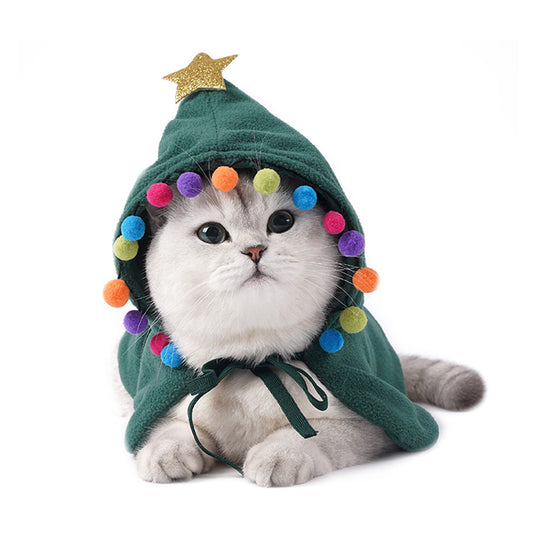 Holiday Pet Cape with Hoody