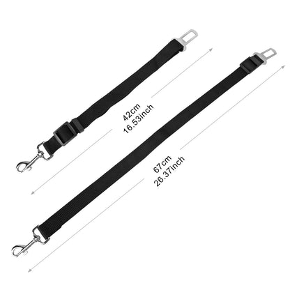 Pet Dog Car Seat Belt Leash Adjustable 2pc