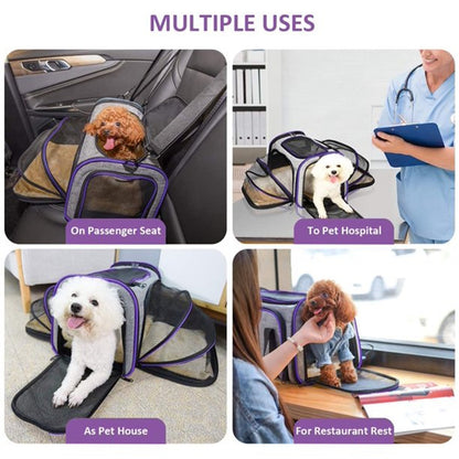 Pet Carrier TSA Airline Approved with Ventilation - Blue