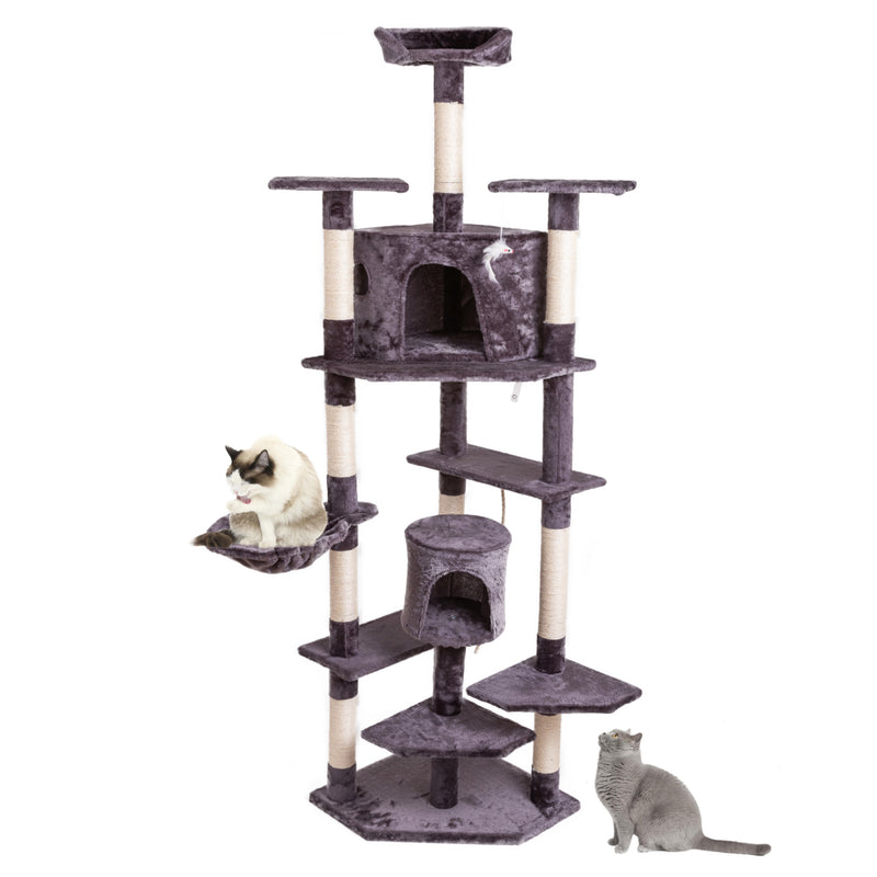 80" Solid Cute Sisal Rope Plush Cat Climb Tree Cat Tower