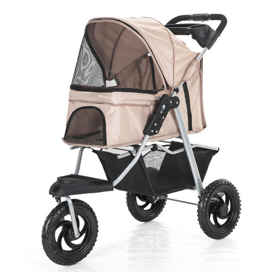 Three Wheel Folding Pet Stroller Dog Jogger